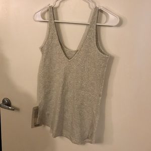 Brand New Lululemon mudra tank. Size 6 light grey
